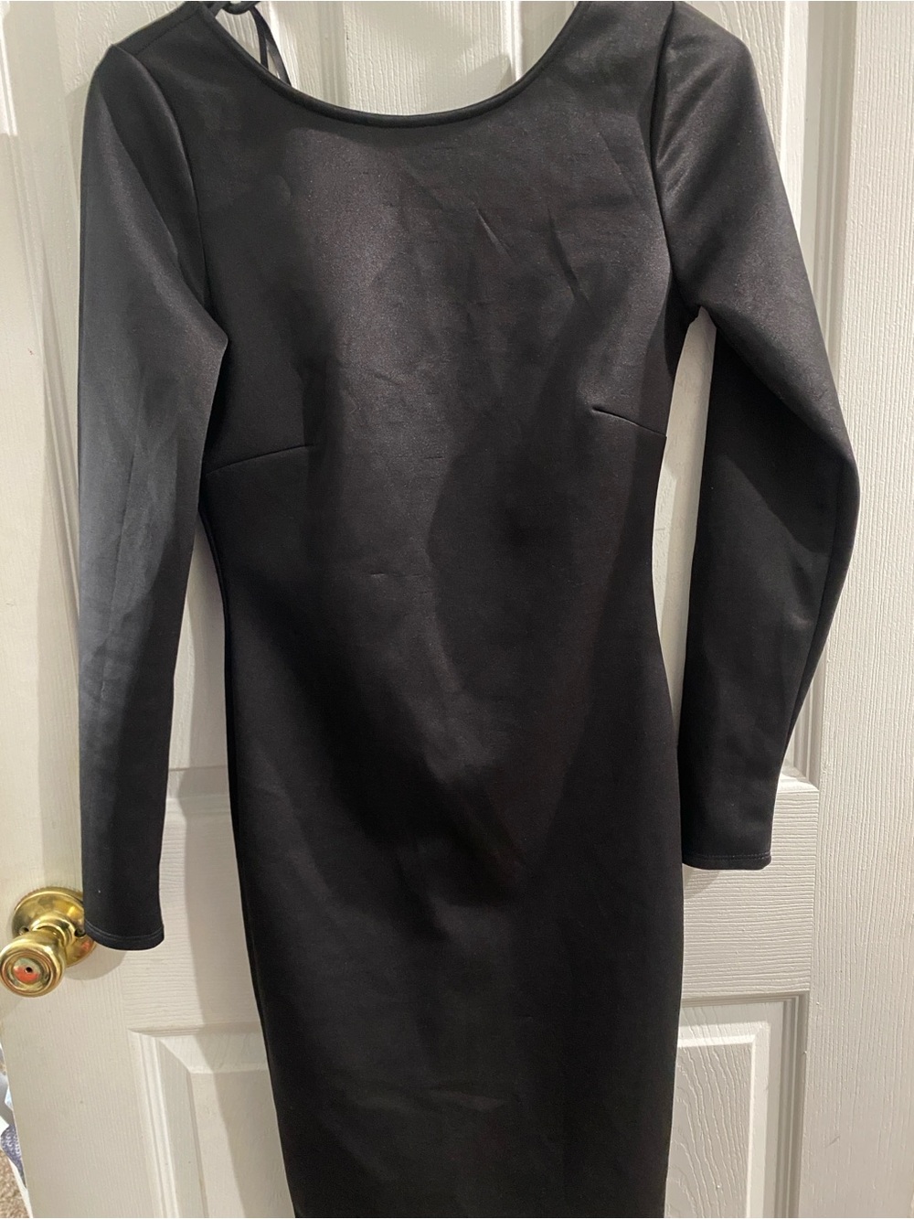 Classic Black Long Sleeve Bodycon Dress